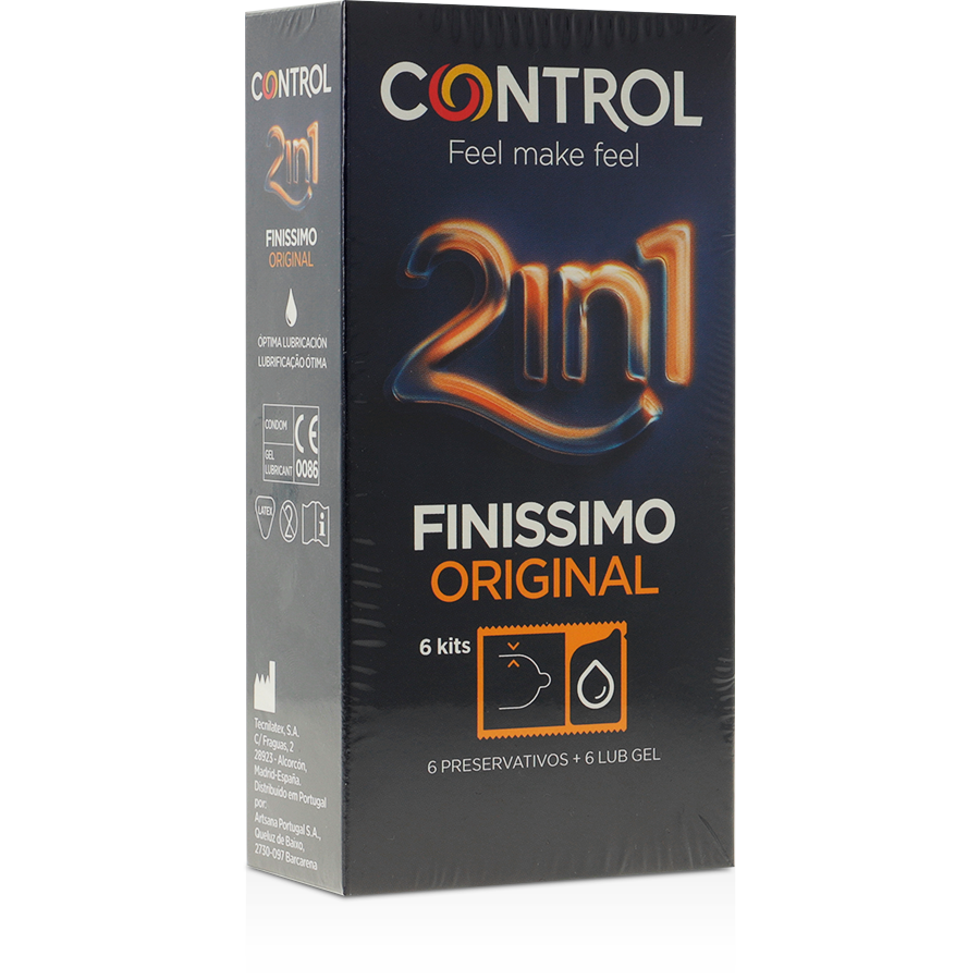 CONTROL - FINISIMO DUO + ​​LUBRIFICANTE 6 UNIDADES