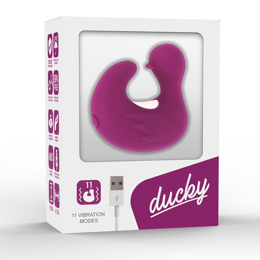 COVERME - DUCKYMANIA DEDAL DE PATO ESTIMULANTE DE SILICONE RECARREGÁVEL