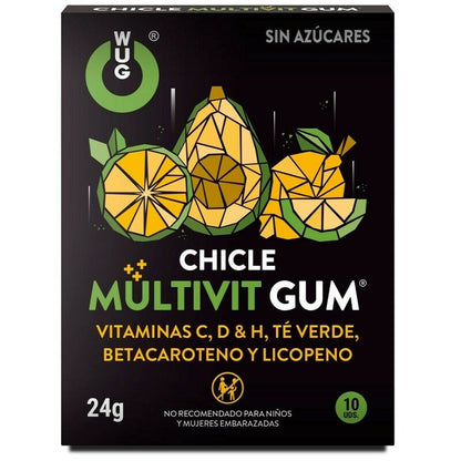WUG GUM - MULTIVIT VITAMINA C, H, D, BETA-CAROTENO, LICOPENO E CHÁ VERDE 10 UNIDADES