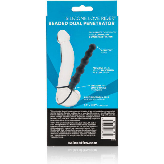 CALEXOTICS - BEADED DUAL PENETRATOR PRETO