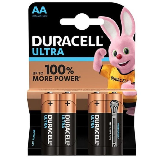 DURACELL - PILHA ULTRA POWER AA LR6 4 UNIDADES