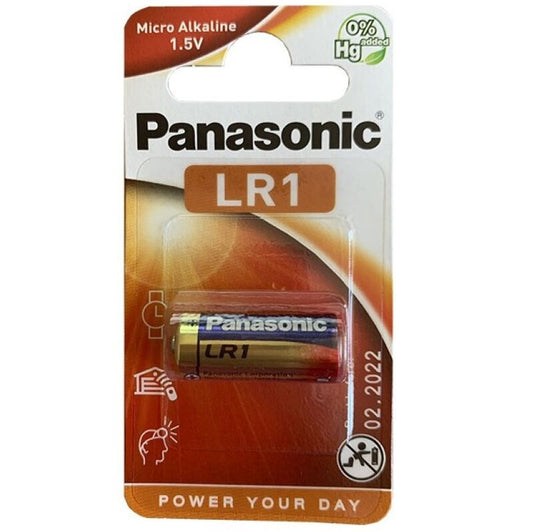 PANASONIC - BATERIA ALCALINA LR1 1,5 V BLISTER 1 PACOTE
