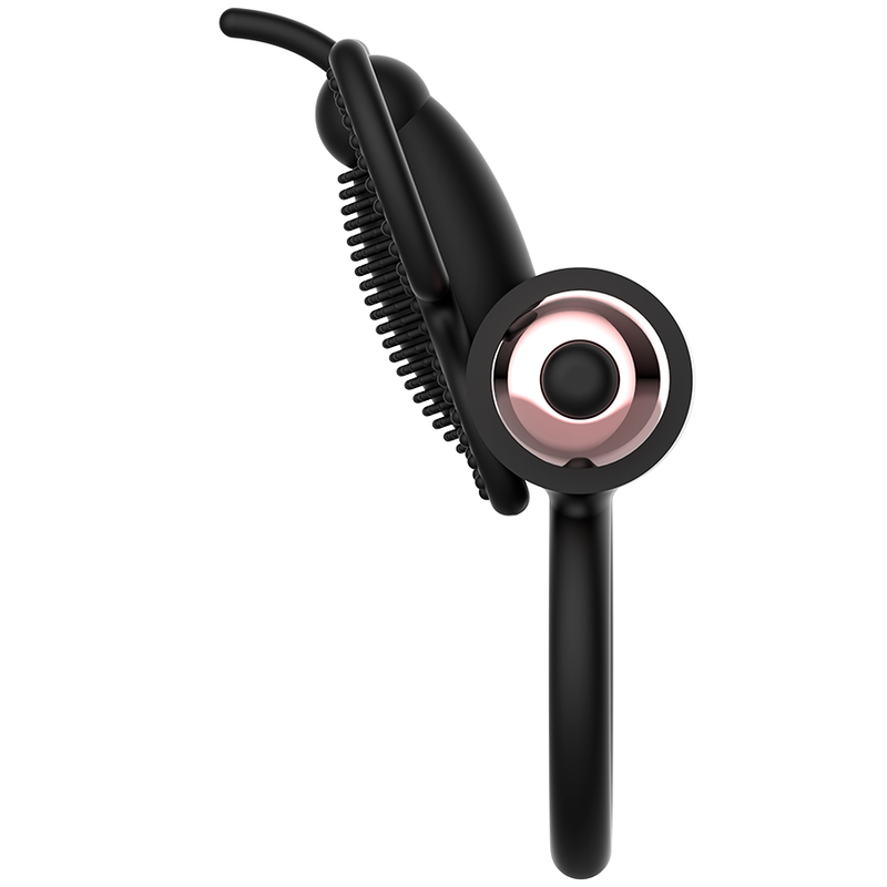 COQUETTE CHIC DESIRE - ANEL PÊNIS BORBOLETA COM VIBRADOR PRETO/DOURADO