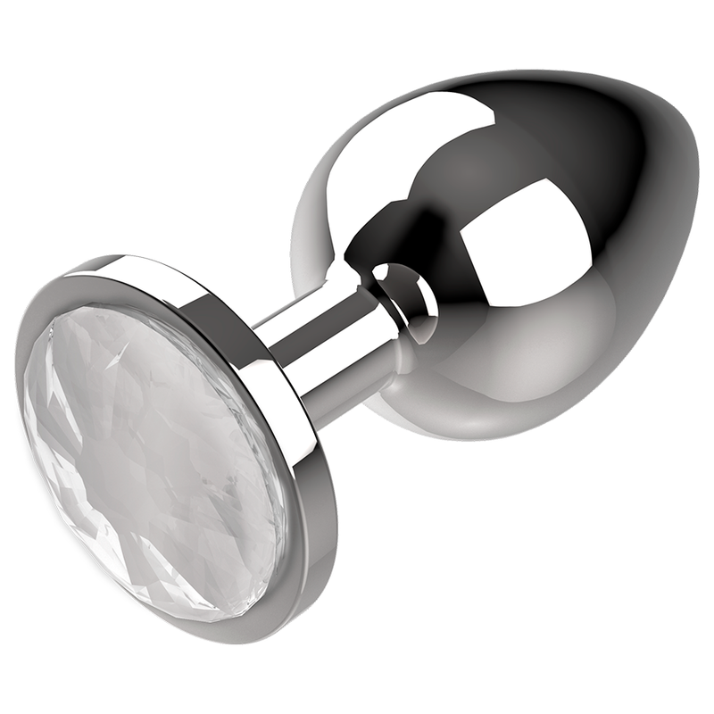 COQUETTE CHIC DESIRE - PLUG ANAL METAL COR BRANCA TAMANHO L 4 X 9 CM