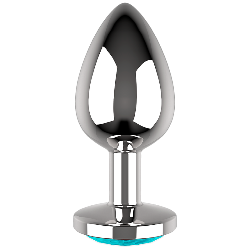 COQUETTE CHIC DESIRE - PLUG ANAL METAL COR AZUL TAMANHO L 4 X 9 CM