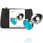 COQUETTE CHIC DESIRE - PLUG ANAL METAL COR AZUL TAMANHO L 4 X 9 CM