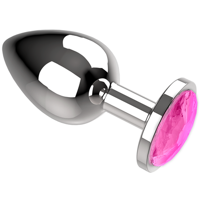 COQUETTE CHIC DESIRE - PLUG ANAL METAL COR ROSA TAMANHO L 4 X 9 CM