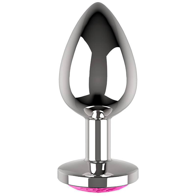 COQUETTE CHIC DESIRE - PLUG ANAL METAL COR ROSA TAMANHO L 4 X 9 CM