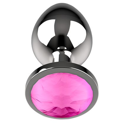 COQUETTE CHIC DESIRE - PLUG ANAL METAL COR ROSA TAMANHO L 4 X 9 CM