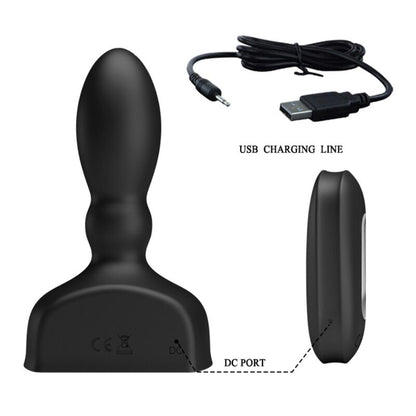 MR PLAY - PLUG ANAL INFLÁVEL PRETO COM CONTROLE REMOTO