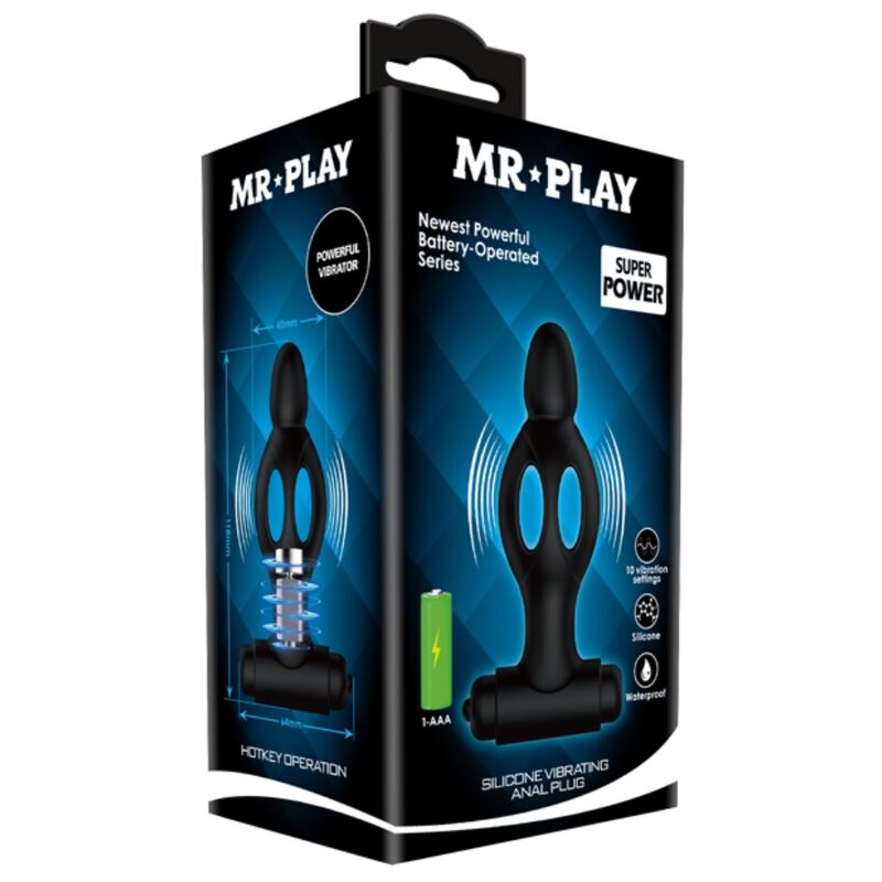 MR PLAY - PLUG ANAL DE SILICONE COM VIBRAÇÃO
