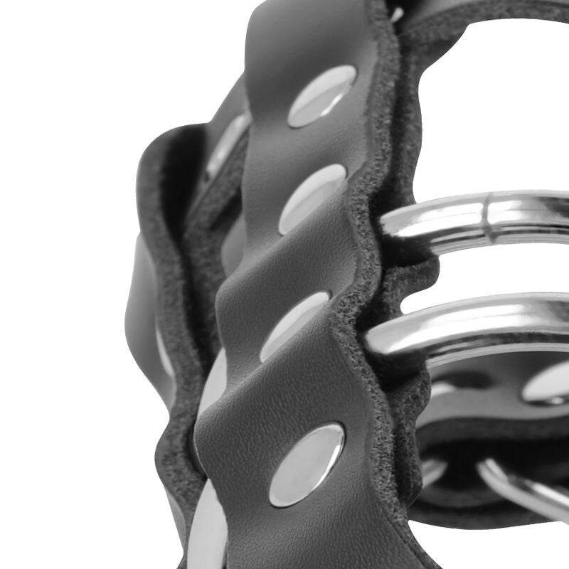 DARKNESS - GAIOLA DE CASTIDADE DE COURO COM TRAVA