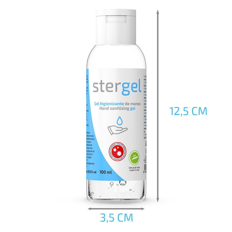 STERGEL - GEL HIDROALCOÓLICO DESINFETANTE PARA MÃOS ALOE VERA 100ML 