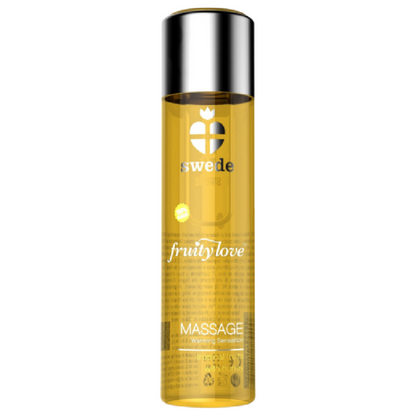 SWEDE - ÓLEO DE MASSAGEM COM EFEITO AQUECEDOR FRUITY LOVE TROPICAL FRUITY COM MEL 120 ML.