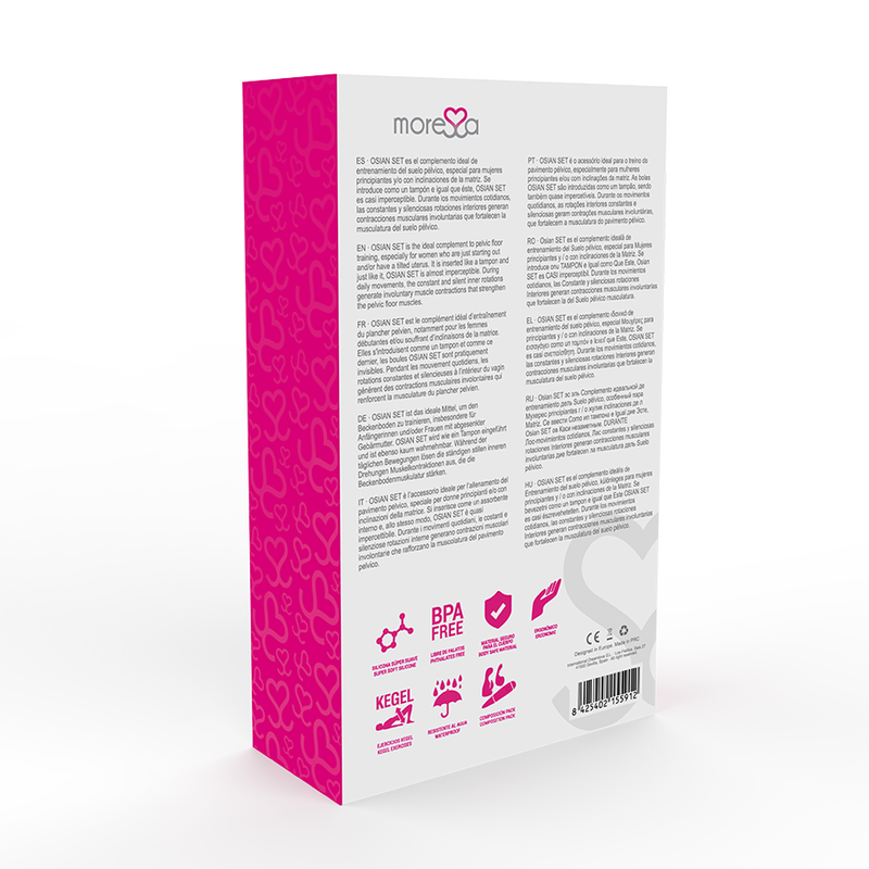 MORESSA - OSIAN SET PREMIUM SILICONE ROSA (Osian One - 51 g | Osian Two - 101 g | Osian Three 85 g)