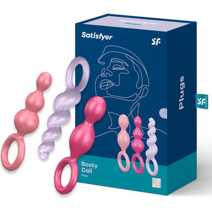 SATISFYER - CONJUNTO DE PLUGUES ANAL 3 PEÇAS TRICOLOR