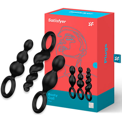 SATISFYER - CONJUNTO DE PLUGUES ANAL 3 PEÇAS PRETO