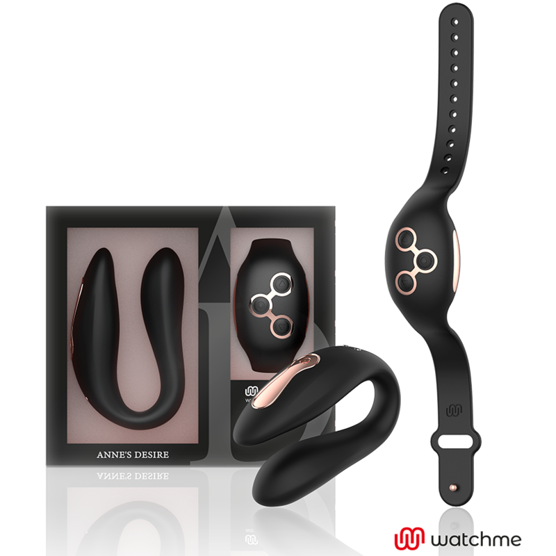 ANNE'S DESIRE - DUAL PLEASURE TECNOLOG A WATCHME PRETO/DOURADO