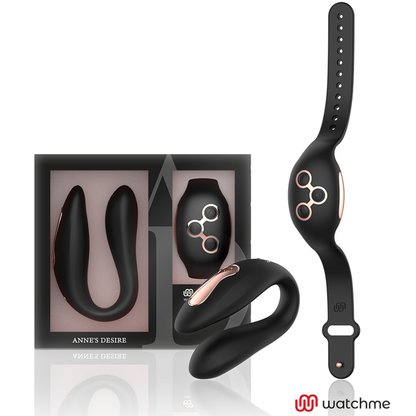 ANNE'S DESIRE - DUAL PLEASURE TECNOLOG A WATCHME PRETO/DOURADO