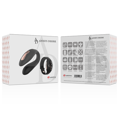 ANNE'S DESIRE - DUAL PLEASURE TECNOLOG A WATCHME PRETO/DOURADO
