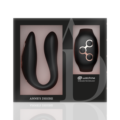 ANNE'S DESIRE - DUAL PLEASURE TECNOLOG A WATCHME PRETO/DOURADO