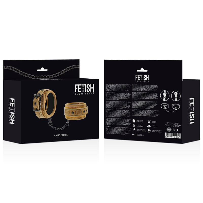 FETISH SUBMISSIVE ORIGEN - ALGEMAS DE COURO VEGANAS COM FORRO DE NEOPRENE