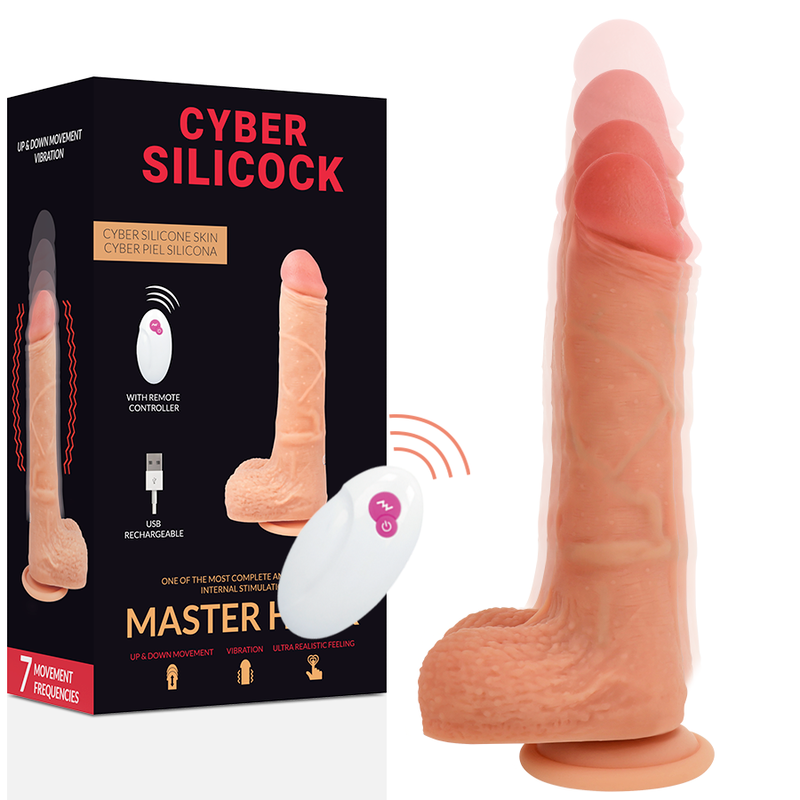CYBER SILICOCK - CONTROLE REMOTO REALISTA MASTER HUCK 20,9 CM -O- 4 CM