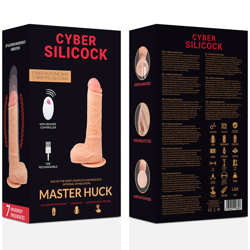 CYBER SILICOCK - CONTROLE REMOTO REALISTA MASTER HUCK 20,9 CM -O- 4 CM