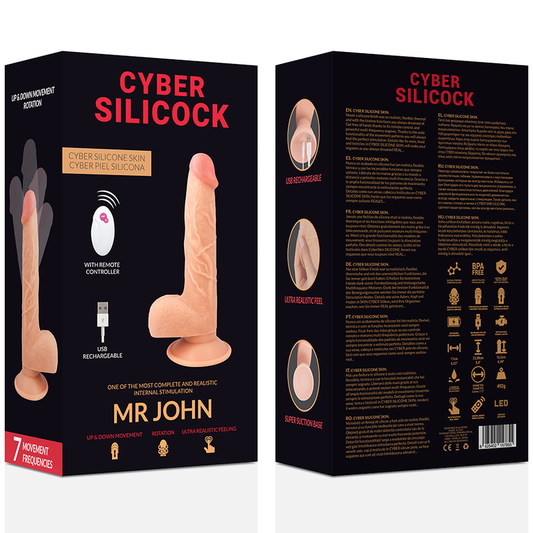 CYBER SILICOCK - CONTROLE REMOTO REALISTA MR JOHN 23,88 CM -O- 4,3 CM