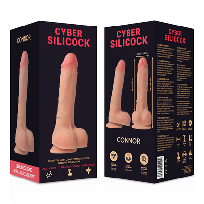 CYBER SILICOCK - CONNOR ULTRA REALISTA SOFT LIQUID SILICONE 20,5 CM -O- 3,7 CM