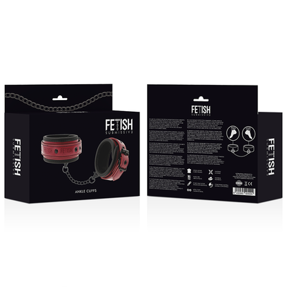 FETISH SUBMISSIVE DARK ROOM - ALGEMAS DE COURO VEGANAS NO TORNOZELO COM FORRO DE NEOPRENE