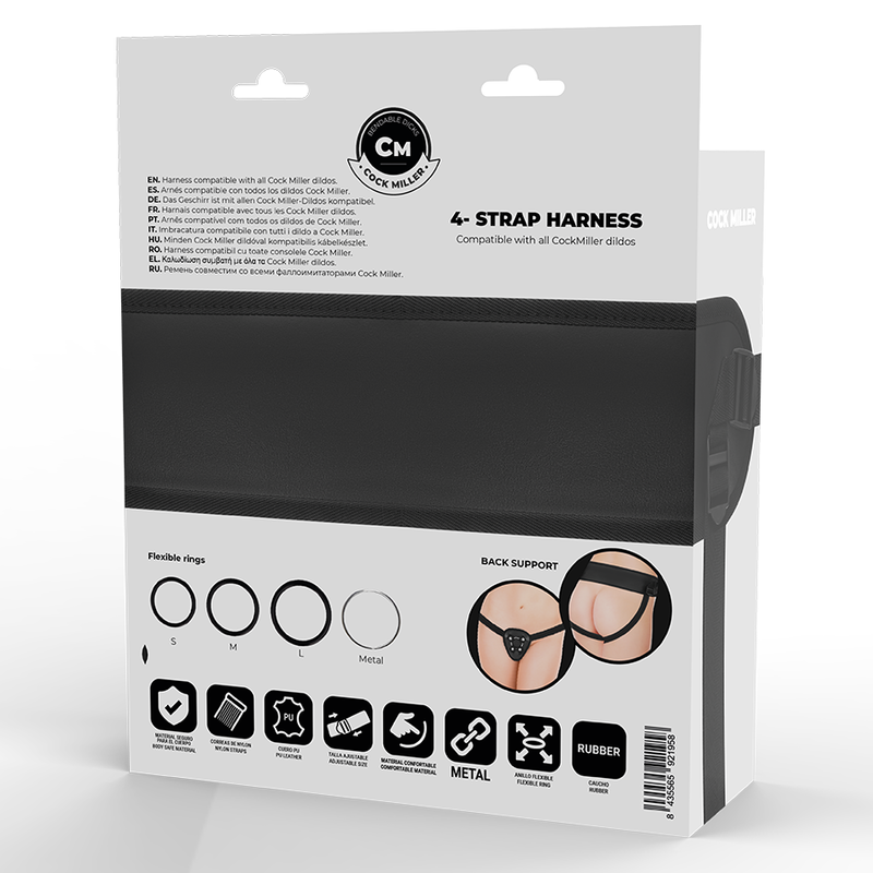 COCK MILLER - ARNÊS E ANÉIS AJUSTÁVEIS